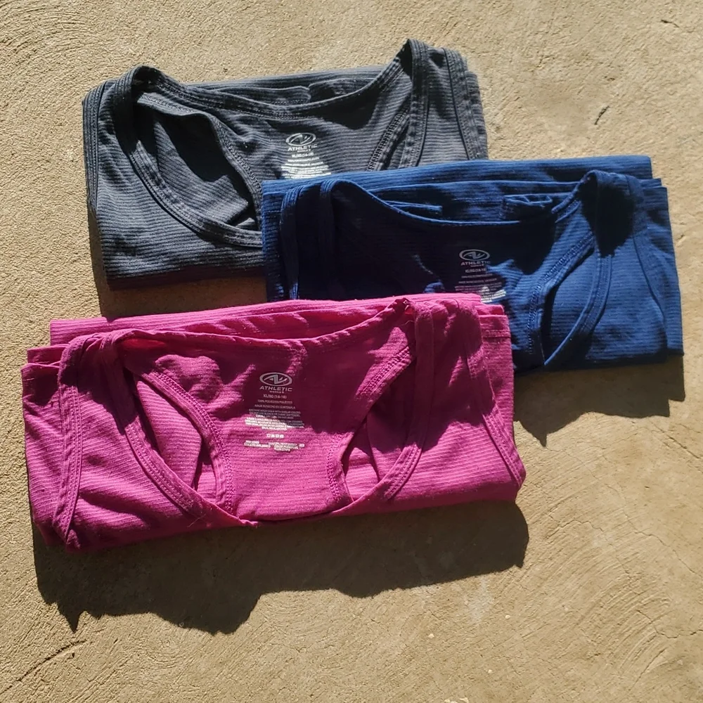 Athletic Works Womens XL Racerback Tank Tops (Set Of 3) - Picture 1 of 3